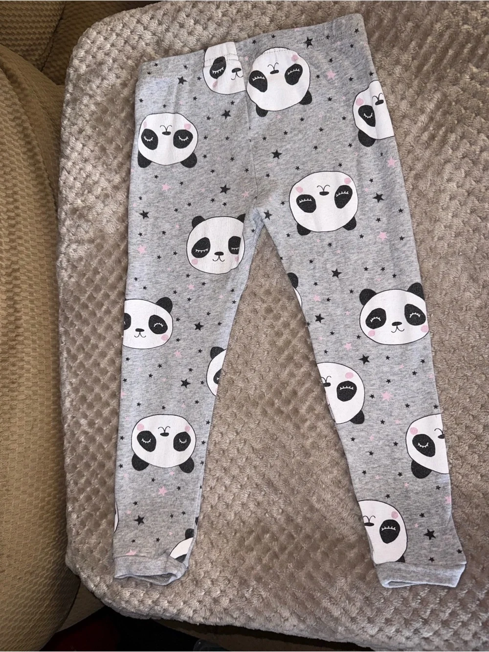 Carter's Gray Panda Print Kids Pajama Set